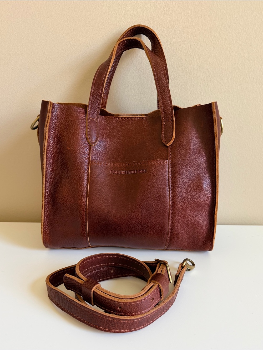BNNU Portland Leather Lola tote - Nutmeg